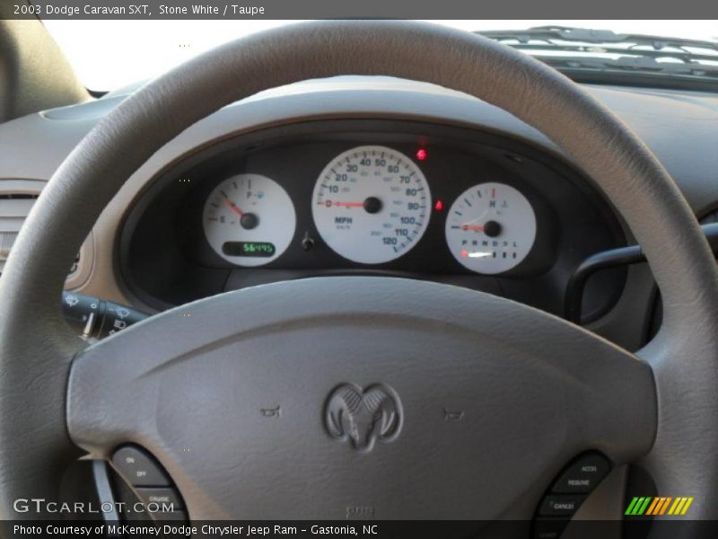 Stone White / Taupe 2003 Dodge Caravan SXT