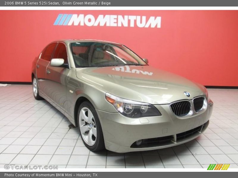 Olivin Green Metallic / Beige 2006 BMW 5 Series 525i Sedan