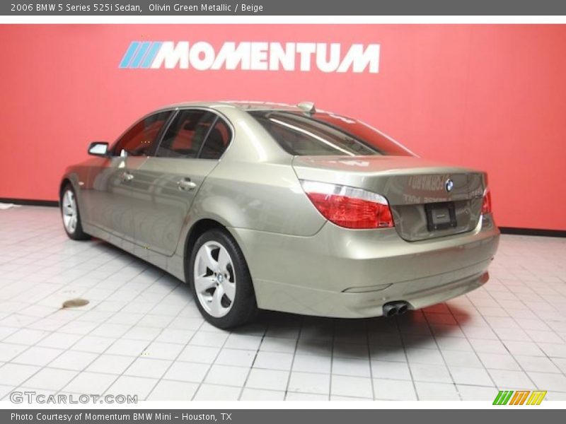 Olivin Green Metallic / Beige 2006 BMW 5 Series 525i Sedan