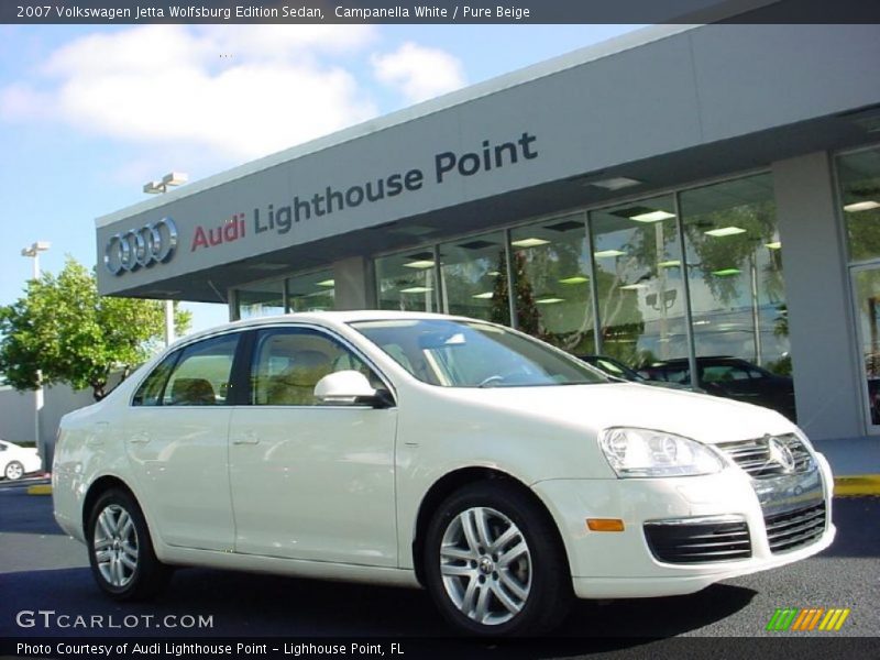 Campanella White / Pure Beige 2007 Volkswagen Jetta Wolfsburg Edition Sedan