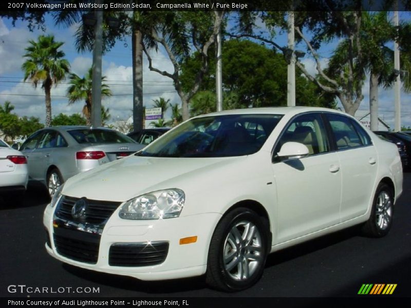 Campanella White / Pure Beige 2007 Volkswagen Jetta Wolfsburg Edition Sedan