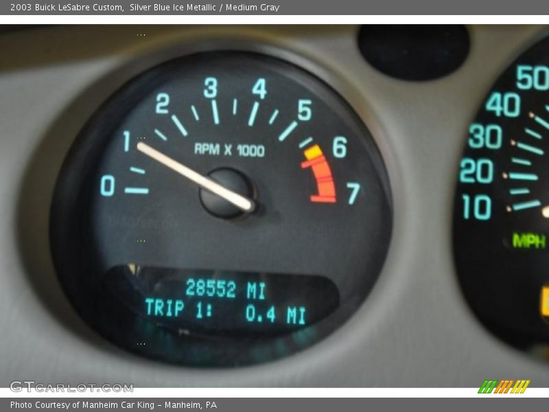 Silver Blue Ice Metallic / Medium Gray 2003 Buick LeSabre Custom