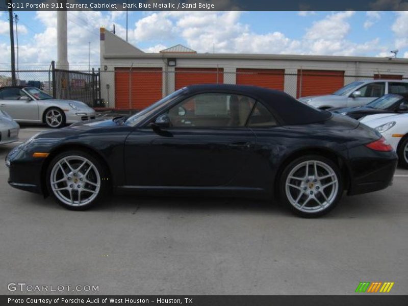 Dark Blue Metallic / Sand Beige 2011 Porsche 911 Carrera Cabriolet