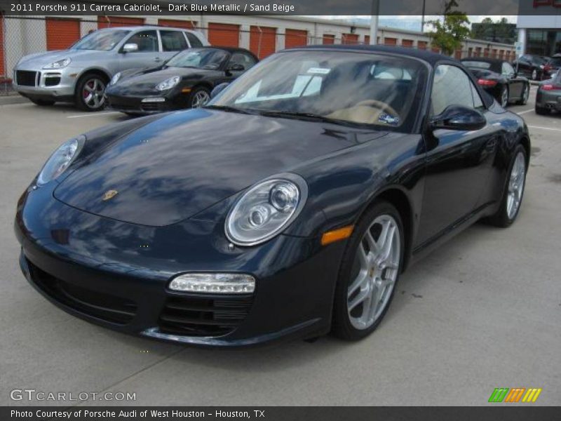 Dark Blue Metallic / Sand Beige 2011 Porsche 911 Carrera Cabriolet