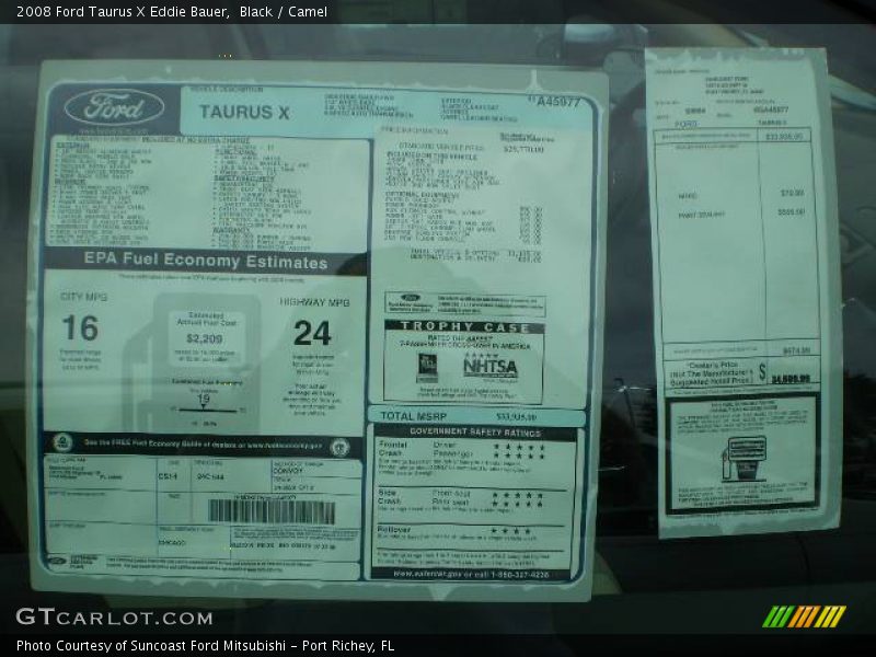 Black / Camel 2008 Ford Taurus X Eddie Bauer