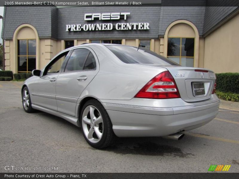 Brilliant Silver Metallic / Black 2005 Mercedes-Benz C 230 Kompressor Sedan