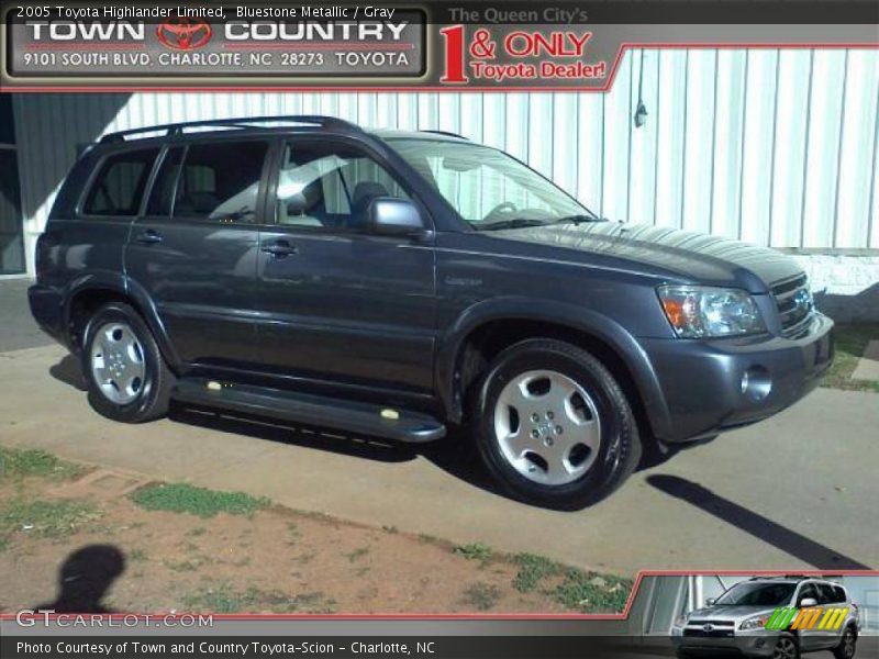Bluestone Metallic / Gray 2005 Toyota Highlander Limited