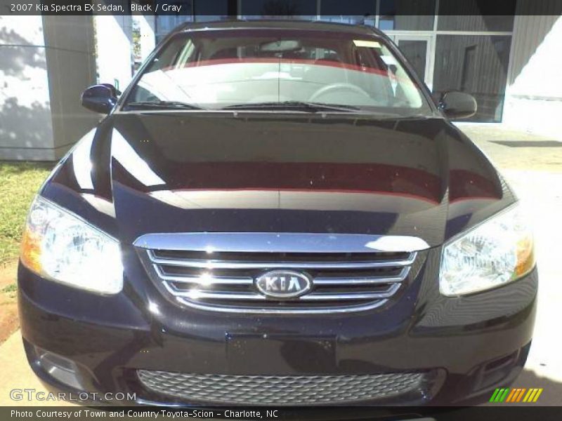 Black / Gray 2007 Kia Spectra EX Sedan