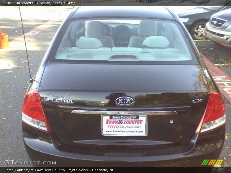 Black / Gray 2007 Kia Spectra EX Sedan