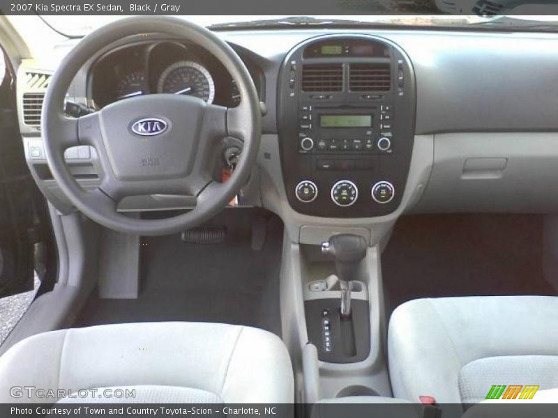 Black / Gray 2007 Kia Spectra EX Sedan