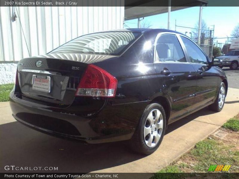 Black / Gray 2007 Kia Spectra EX Sedan