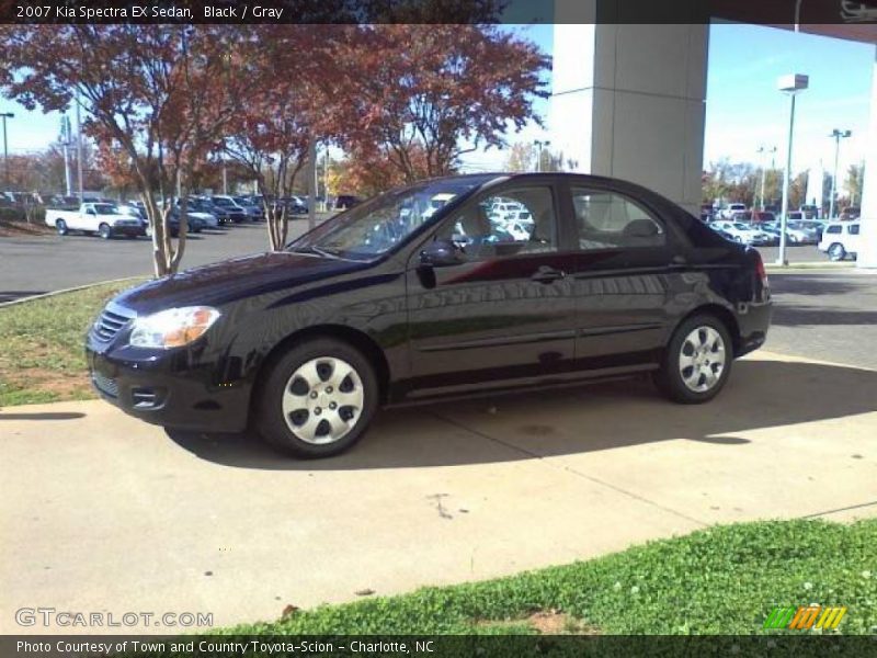 Black / Gray 2007 Kia Spectra EX Sedan