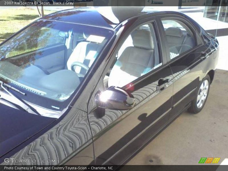 Black / Gray 2007 Kia Spectra EX Sedan