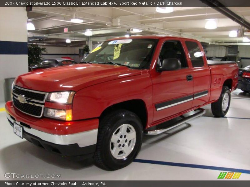 Sport Red Metallic / Dark Charcoal 2007 Chevrolet Silverado 1500 Classic LT Extended Cab 4x4