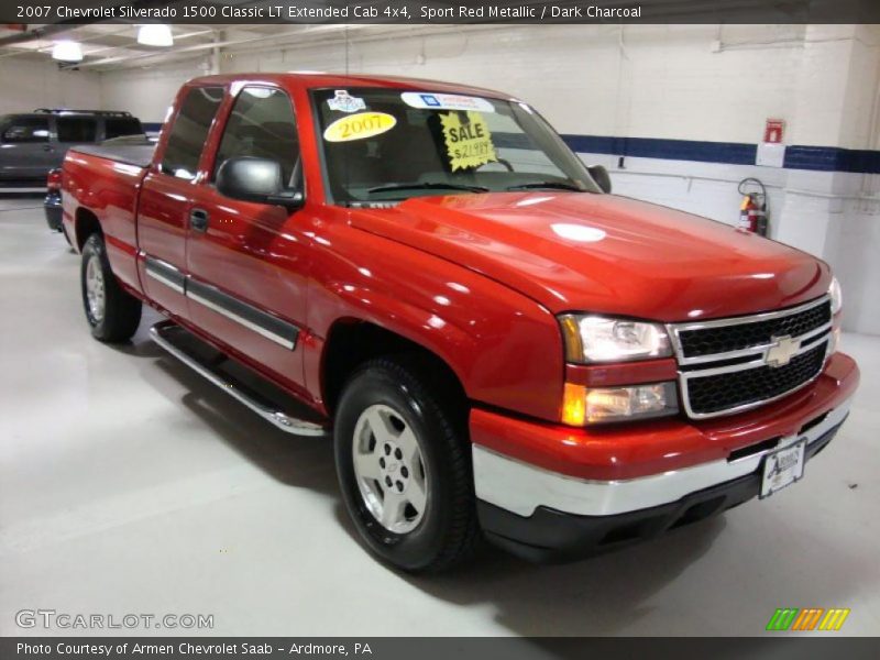 Sport Red Metallic / Dark Charcoal 2007 Chevrolet Silverado 1500 Classic LT Extended Cab 4x4