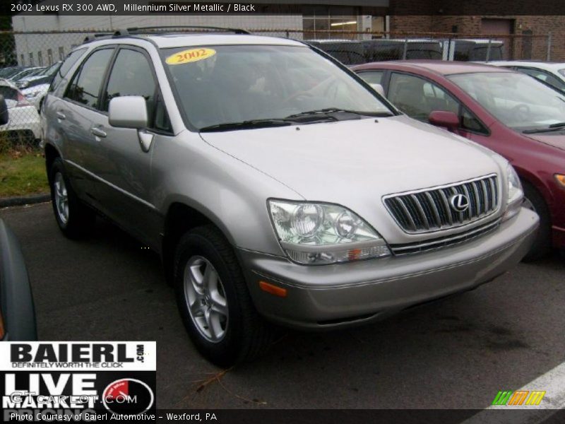 Millennium Silver Metallic / Black 2002 Lexus RX 300 AWD