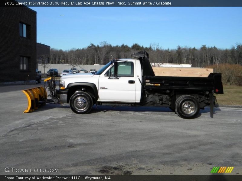 Summit White / Graphite 2001 Chevrolet Silverado 3500 Regular Cab 4x4 Chassis Plow Truck
