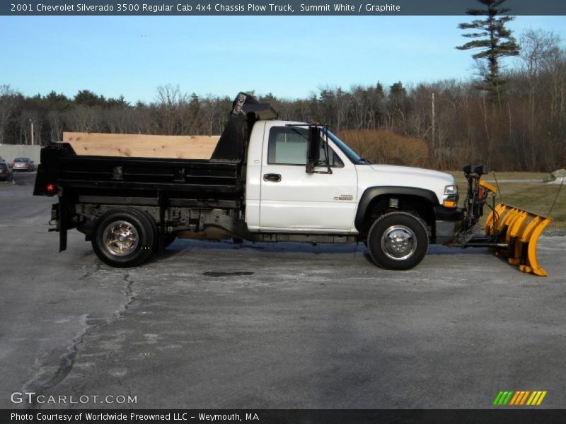 Summit White / Graphite 2001 Chevrolet Silverado 3500 Regular Cab 4x4 Chassis Plow Truck