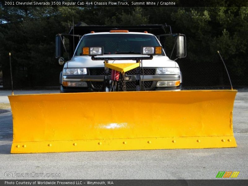 Summit White / Graphite 2001 Chevrolet Silverado 3500 Regular Cab 4x4 Chassis Plow Truck