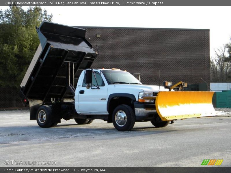 Summit White / Graphite 2001 Chevrolet Silverado 3500 Regular Cab 4x4 Chassis Plow Truck