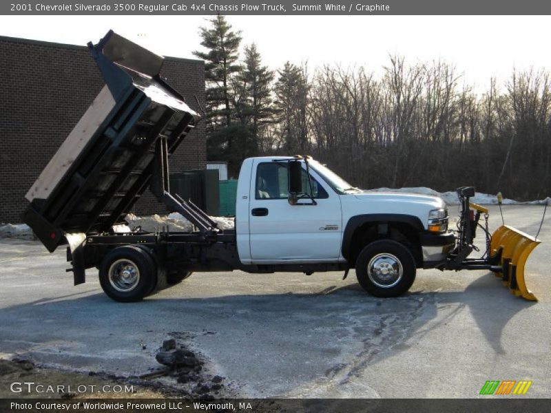 Summit White / Graphite 2001 Chevrolet Silverado 3500 Regular Cab 4x4 Chassis Plow Truck