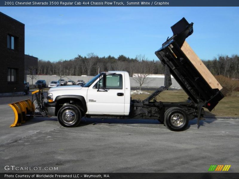 Summit White / Graphite 2001 Chevrolet Silverado 3500 Regular Cab 4x4 Chassis Plow Truck