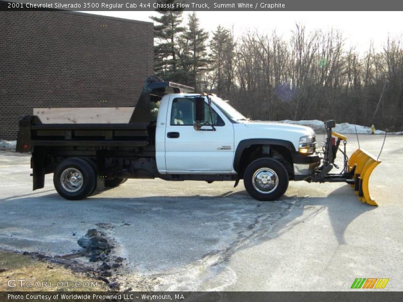 Summit White / Graphite 2001 Chevrolet Silverado 3500 Regular Cab 4x4 Chassis Plow Truck