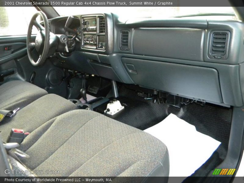 Summit White / Graphite 2001 Chevrolet Silverado 3500 Regular Cab 4x4 Chassis Plow Truck