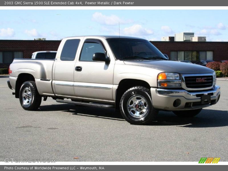 Pewter Metallic / Dark Pewter 2003 GMC Sierra 1500 SLE Extended Cab 4x4