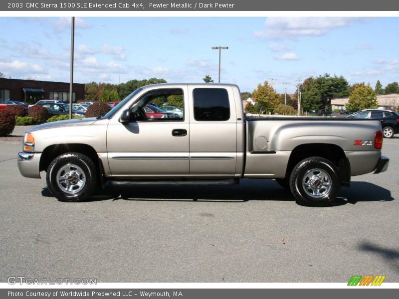  2003 Sierra 1500 SLE Extended Cab 4x4 Pewter Metallic