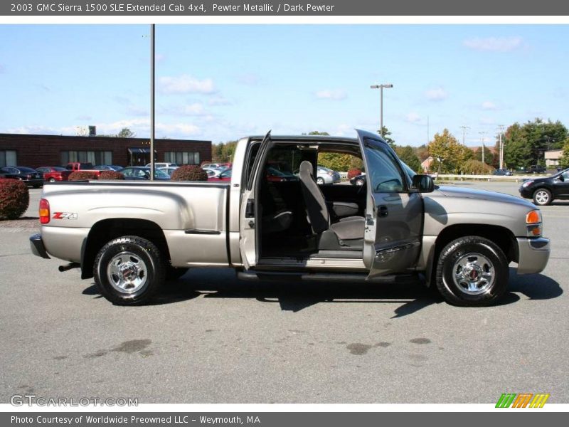 Pewter Metallic / Dark Pewter 2003 GMC Sierra 1500 SLE Extended Cab 4x4