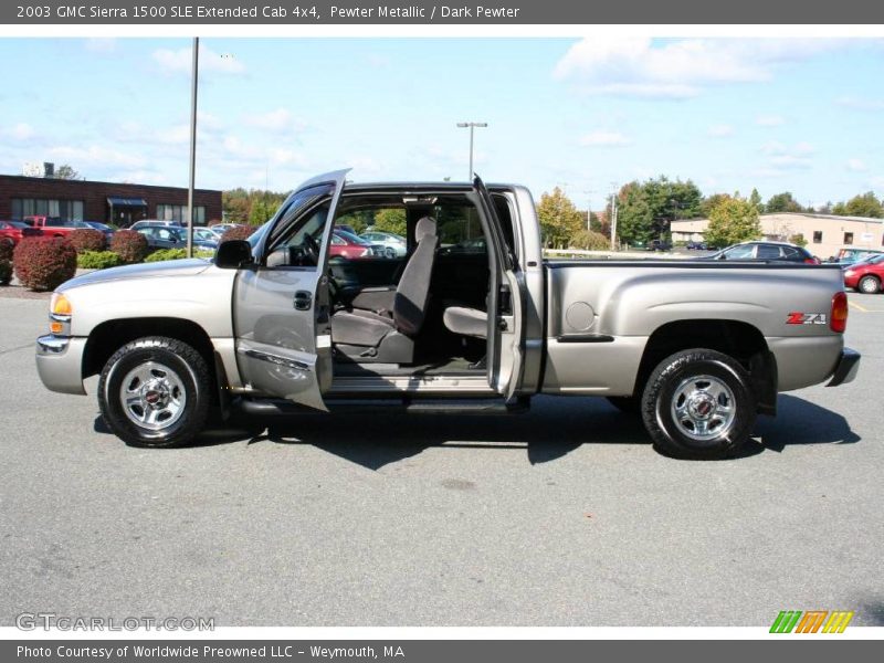 Pewter Metallic / Dark Pewter 2003 GMC Sierra 1500 SLE Extended Cab 4x4