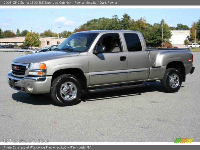 Pewter Metallic / Dark Pewter 2003 GMC Sierra 1500 SLE Extended Cab 4x4
