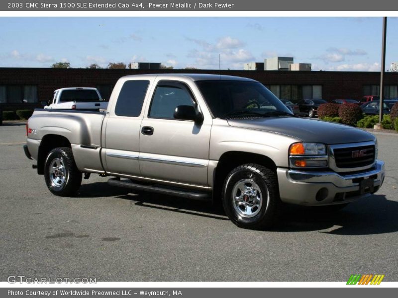 Pewter Metallic / Dark Pewter 2003 GMC Sierra 1500 SLE Extended Cab 4x4
