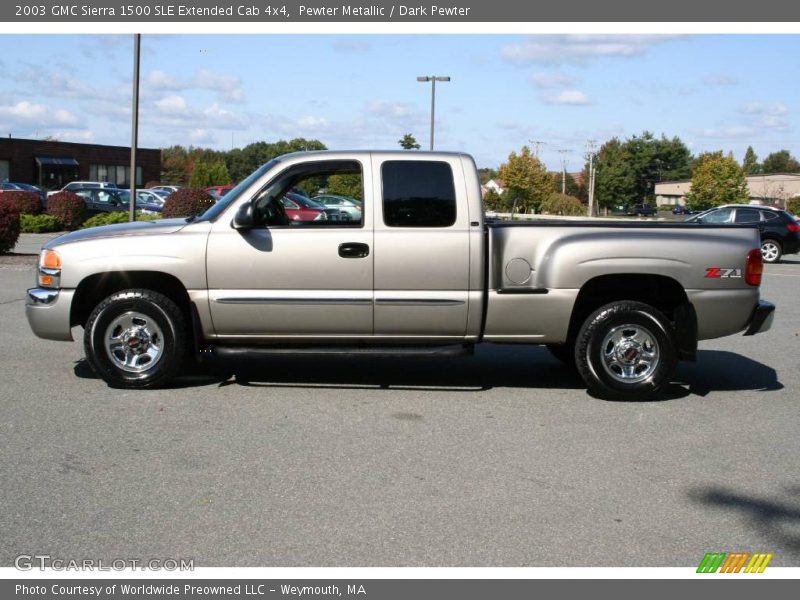 Pewter Metallic / Dark Pewter 2003 GMC Sierra 1500 SLE Extended Cab 4x4