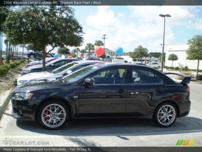 Phantom Black Pearl / Black 2008 Mitsubishi Lancer Evolution MR
