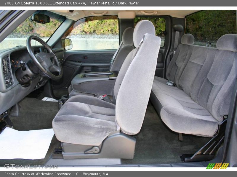Pewter Metallic / Dark Pewter 2003 GMC Sierra 1500 SLE Extended Cab 4x4
