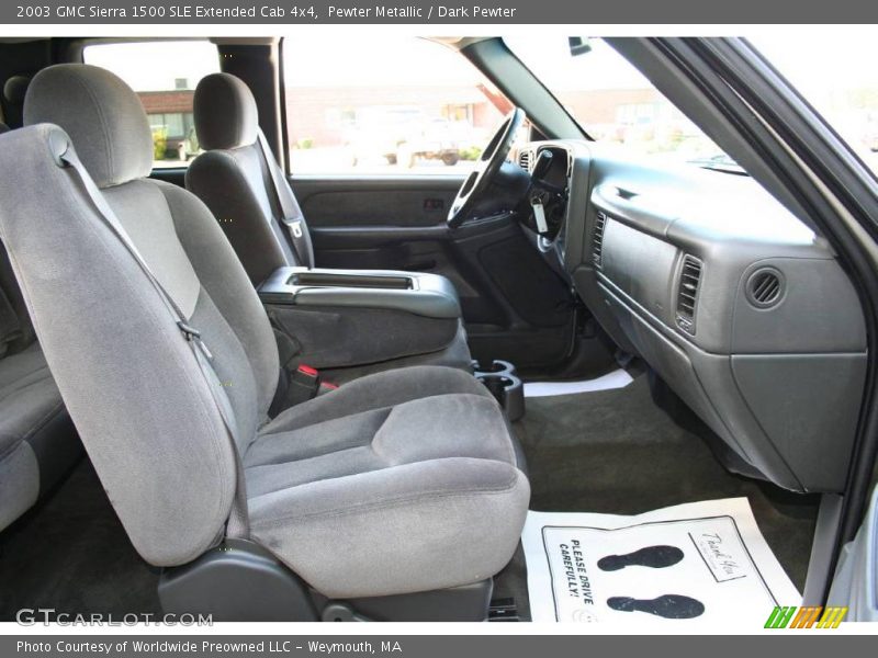 Pewter Metallic / Dark Pewter 2003 GMC Sierra 1500 SLE Extended Cab 4x4