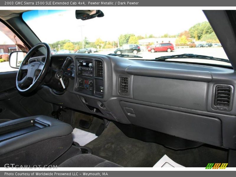 Pewter Metallic / Dark Pewter 2003 GMC Sierra 1500 SLE Extended Cab 4x4