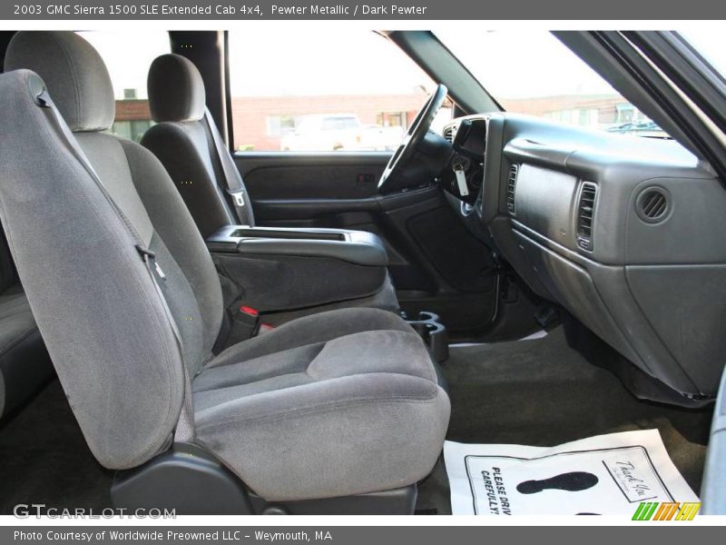 Pewter Metallic / Dark Pewter 2003 GMC Sierra 1500 SLE Extended Cab 4x4