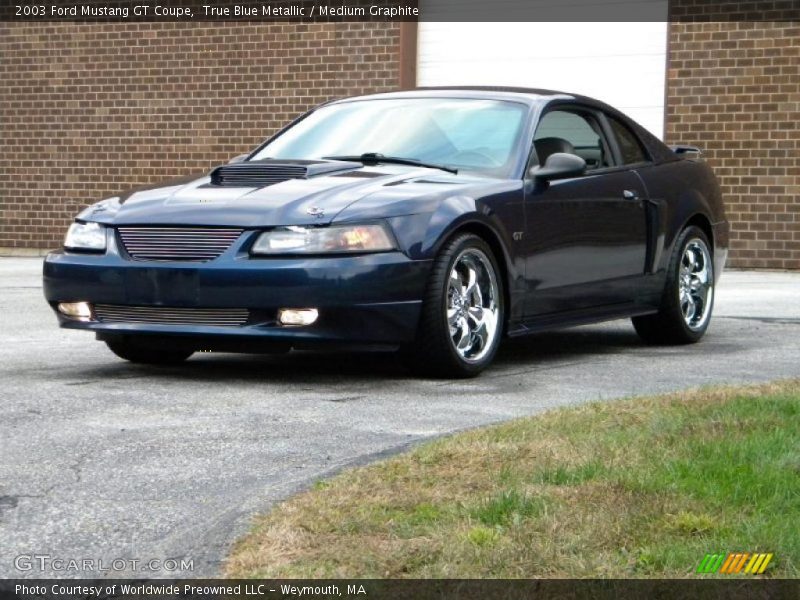 True Blue Metallic / Medium Graphite 2003 Ford Mustang GT Coupe