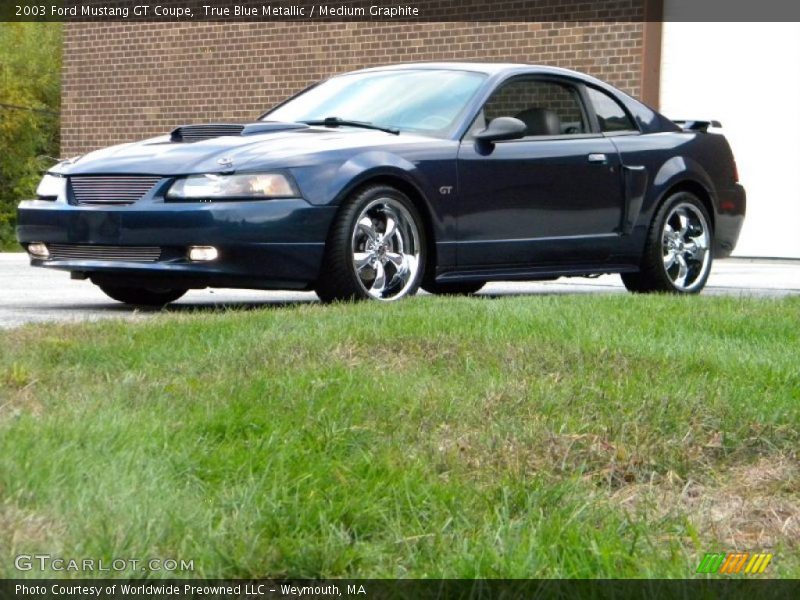 True Blue Metallic / Medium Graphite 2003 Ford Mustang GT Coupe