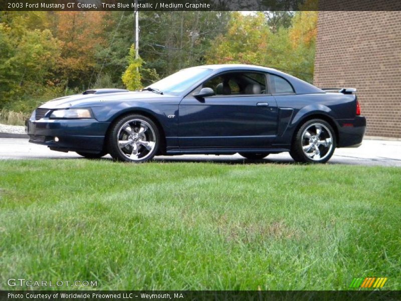 True Blue Metallic / Medium Graphite 2003 Ford Mustang GT Coupe