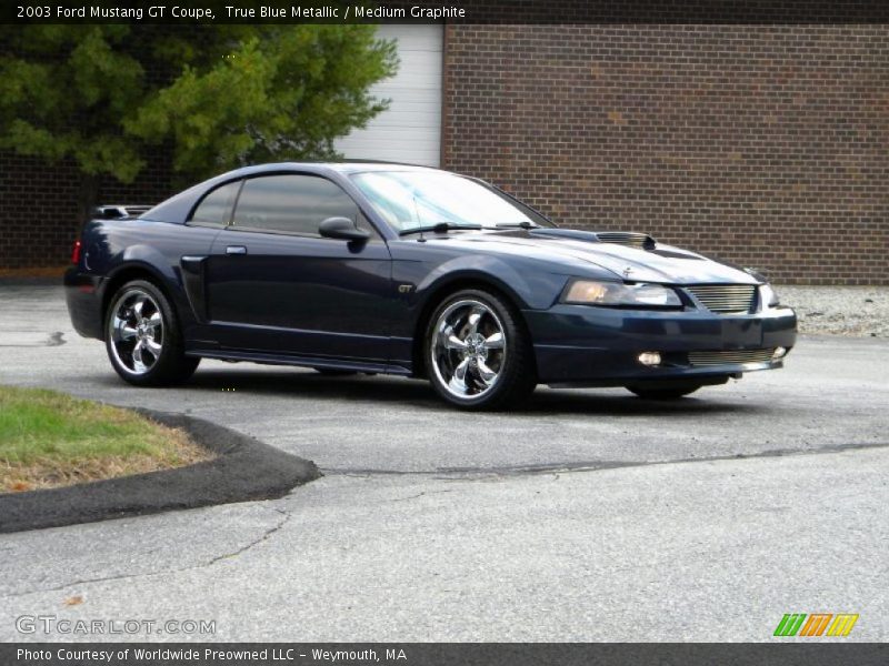 True Blue Metallic / Medium Graphite 2003 Ford Mustang GT Coupe