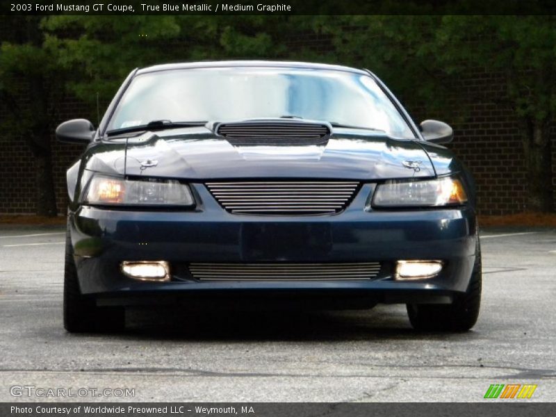 True Blue Metallic / Medium Graphite 2003 Ford Mustang GT Coupe