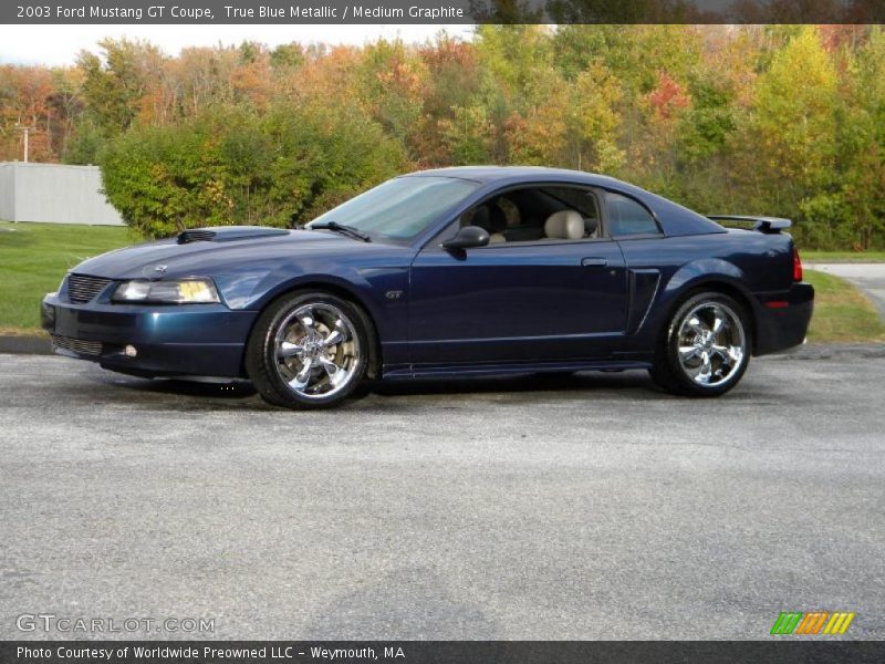 True Blue Metallic / Medium Graphite 2003 Ford Mustang GT Coupe