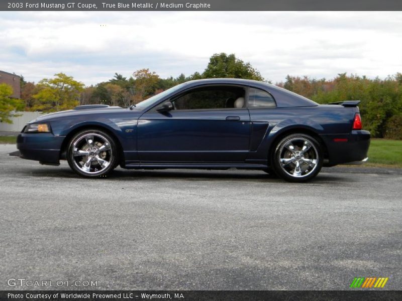 True Blue Metallic / Medium Graphite 2003 Ford Mustang GT Coupe
