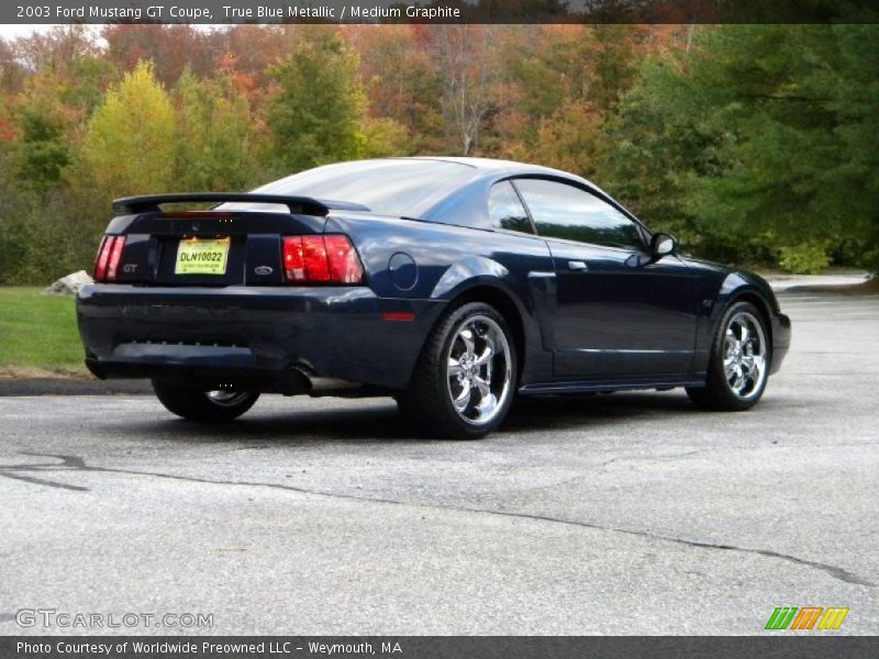 True Blue Metallic / Medium Graphite 2003 Ford Mustang GT Coupe