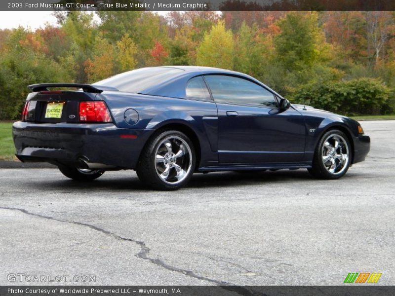 True Blue Metallic / Medium Graphite 2003 Ford Mustang GT Coupe