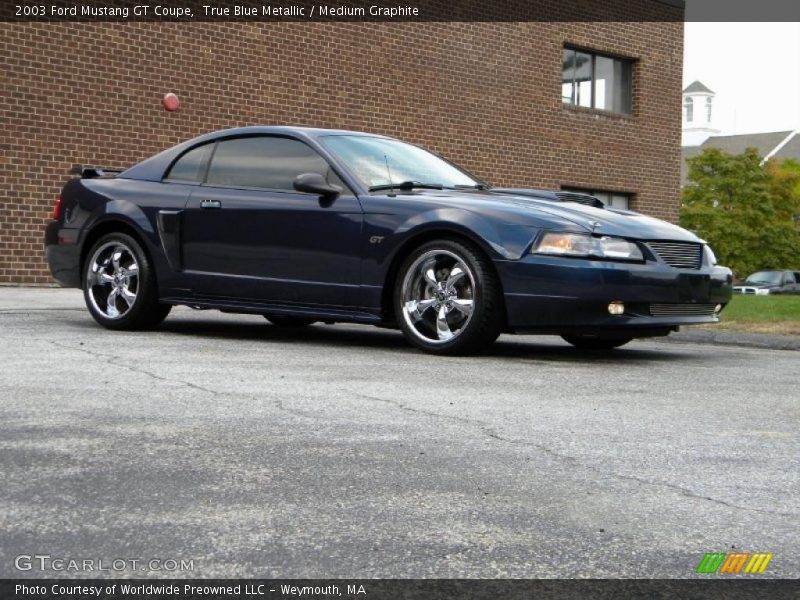 True Blue Metallic / Medium Graphite 2003 Ford Mustang GT Coupe